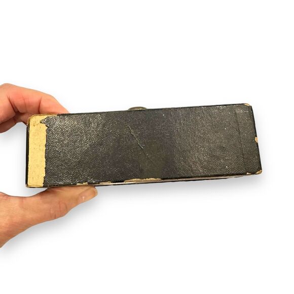 Bakelite Plastic Poker Chips w/Wood Holder Vintage Small Miniature Caddy W/Cover - Picture 10 of 14